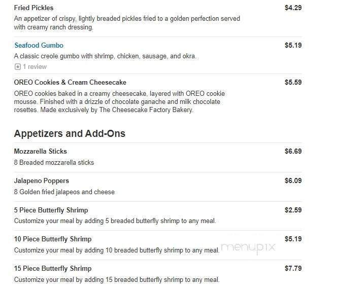 Captain D's Seafood - Leesburg, FL menu_pic