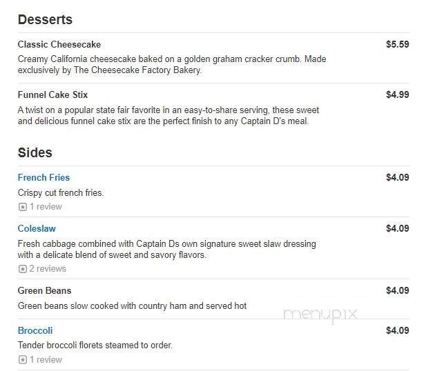 Captain D's Seafood - Leesburg, FL menu_pic