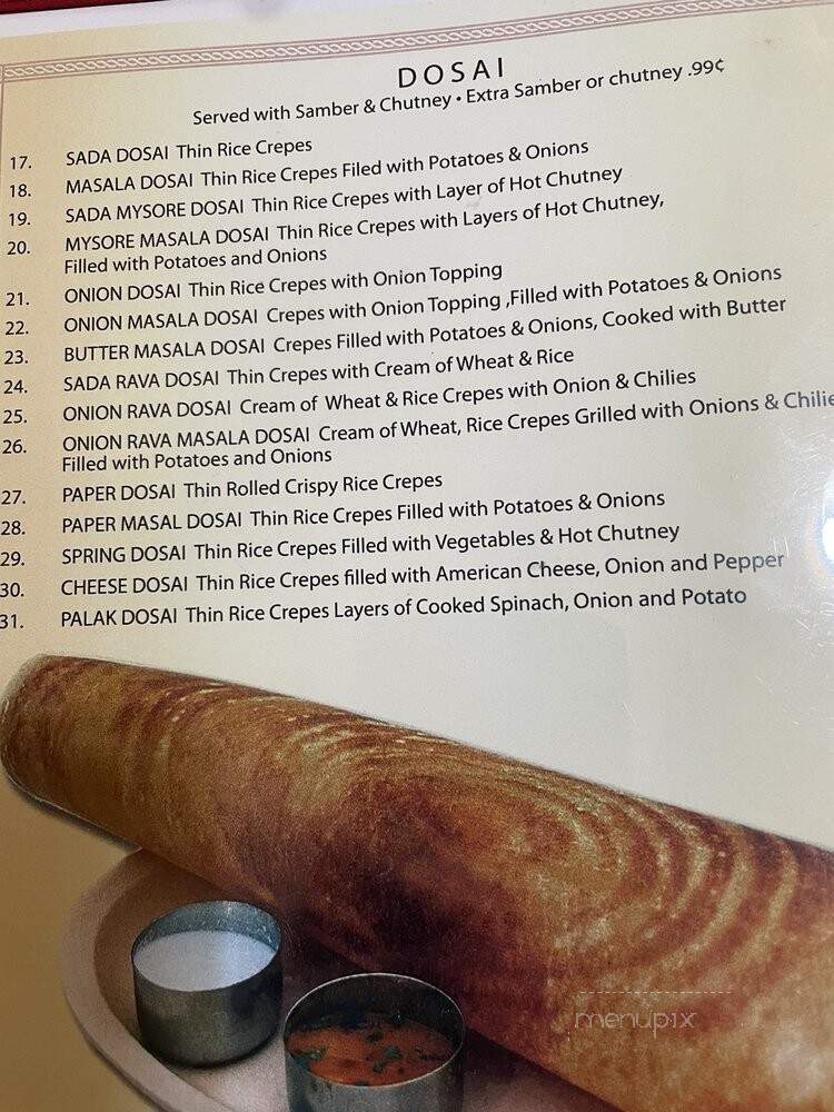 Woodlands Indian Cuisine - Lauderhill, FL menu_pic