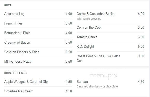 Caribou Grill - Valemount, BC menu_pic