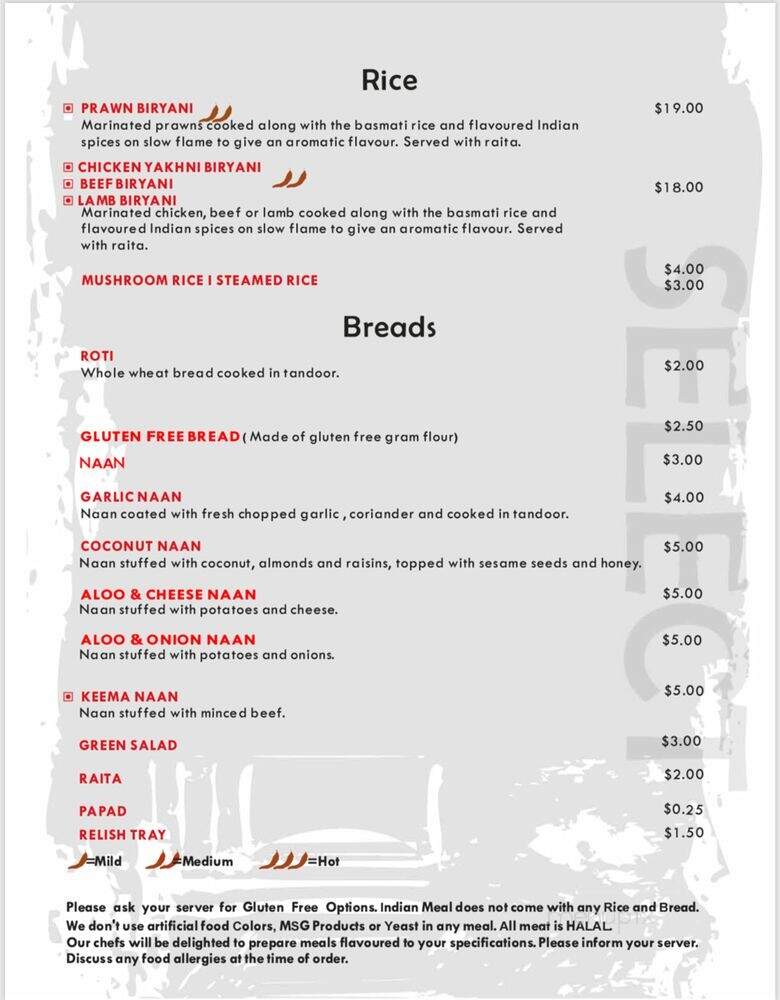 Cafe Select - Edmonton, AB menu_pic
