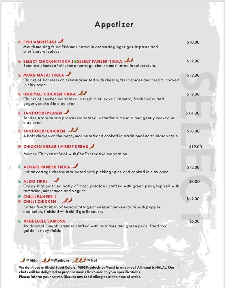 Cafe Select - Edmonton, AB menu_pic