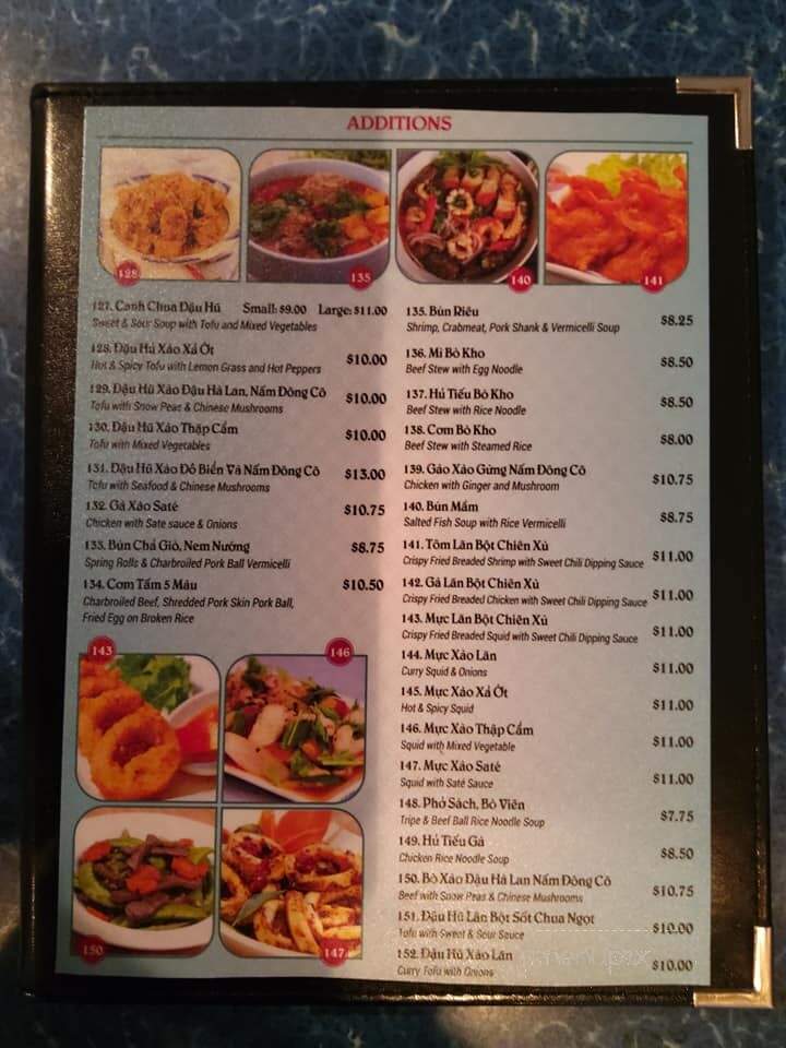 Nhu Quynh Restaurant - Winnipeg, MB menu_pic