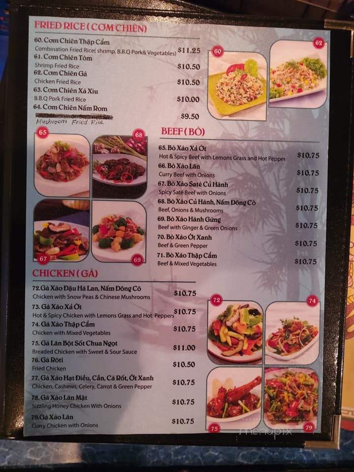 Nhu Quynh Restaurant - Winnipeg, MB menu_pic