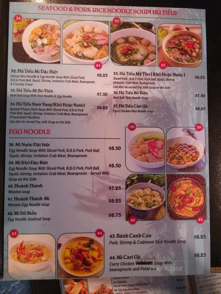 Nhu Quynh Restaurant - Winnipeg, MB menu_pic