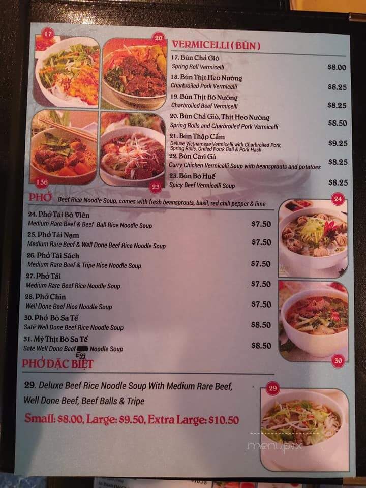 Nhu Quynh Restaurant - Winnipeg, MB menu_pic