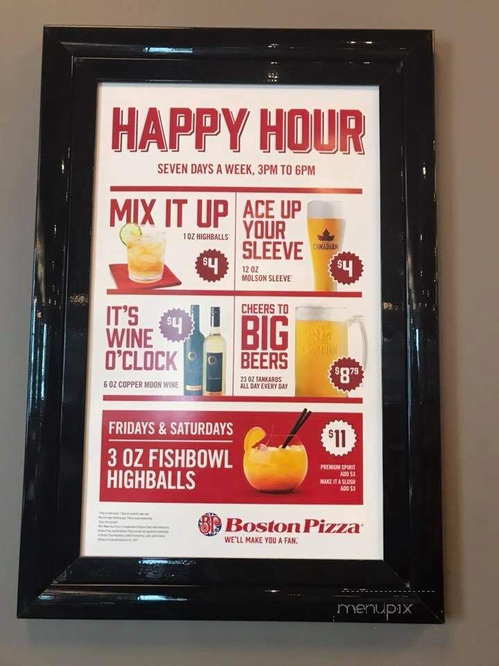 Boston Pizza - Fort Saint John, BC menu_pic