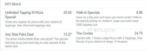 Papa Piccolino's Pizza - Thunder Bay, ON menu_pic