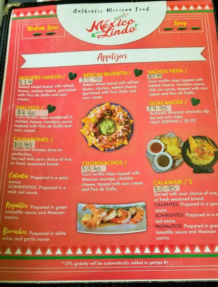 Mexico Lindo - Whitby, ON menu_pic
