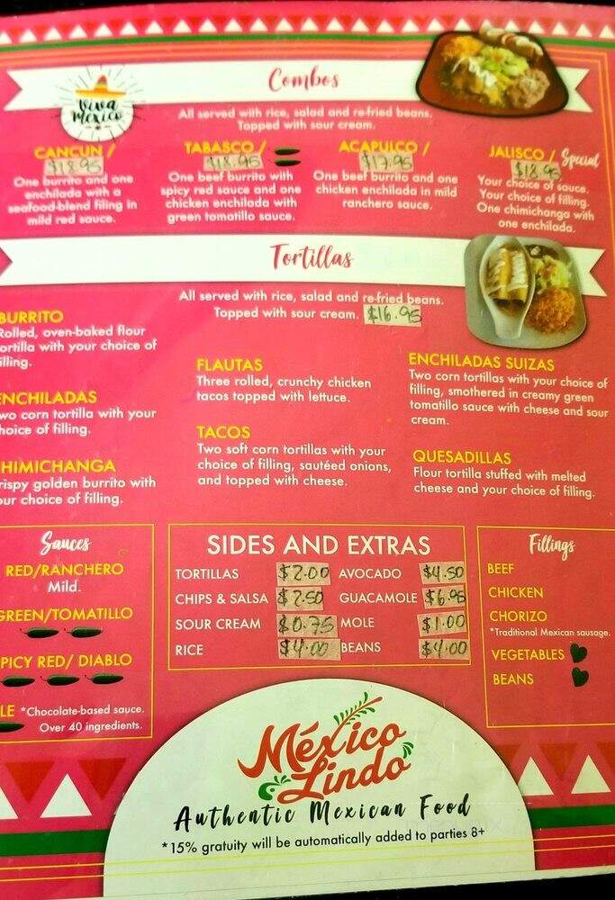 Mexico Lindo - Whitby, ON menu_pic