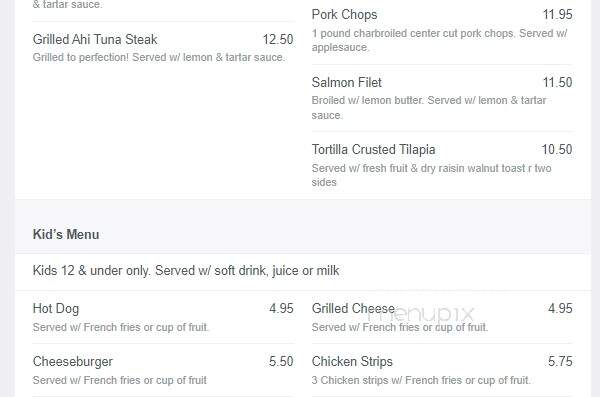 Aunt Mary's Bistro - Rockford, IL menu_pic