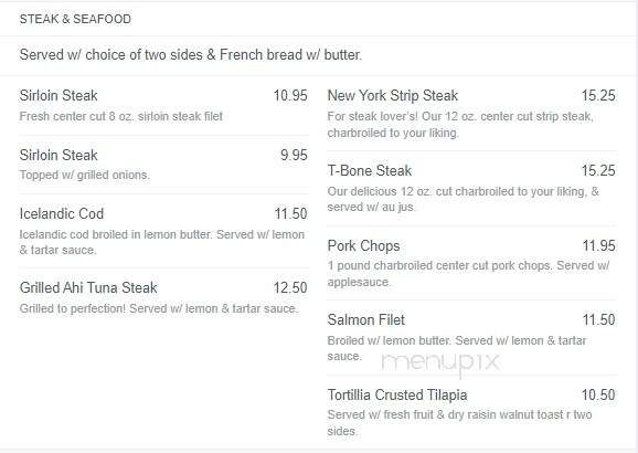 Aunt Mary's Bistro - Rockford, IL menu_pic