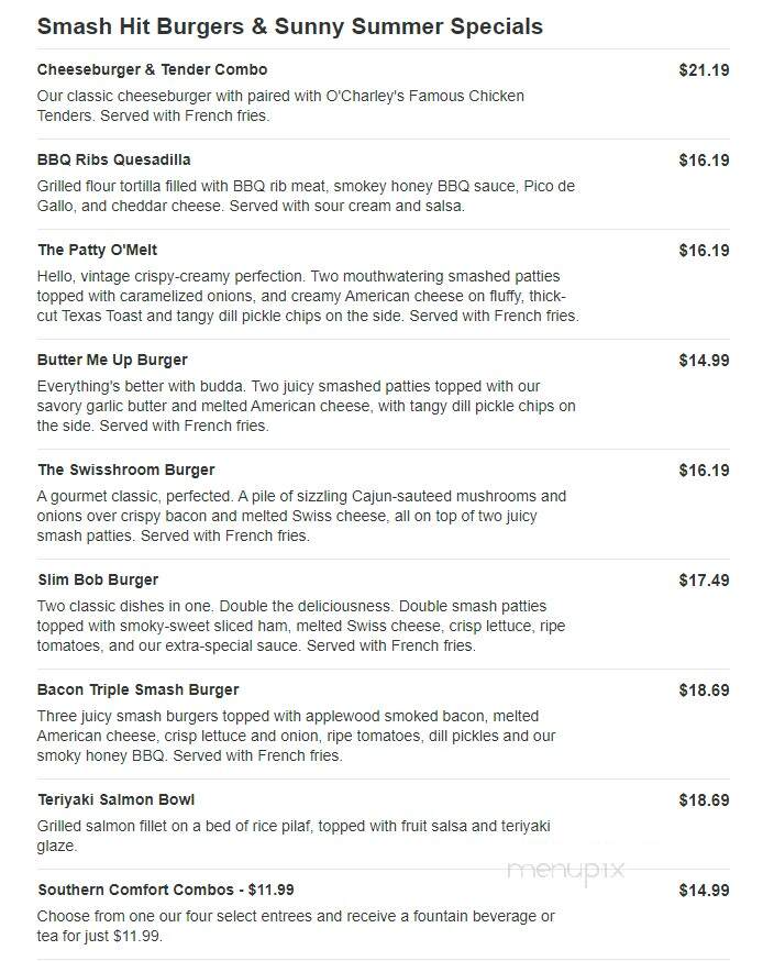 O'Charley's - Acworth, GA menu_pic