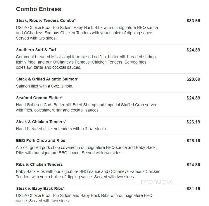 O'Charley's - Acworth, GA menu_pic
