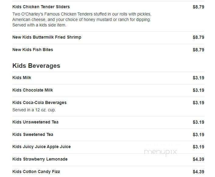 O'Charley's - Acworth, GA menu_pic