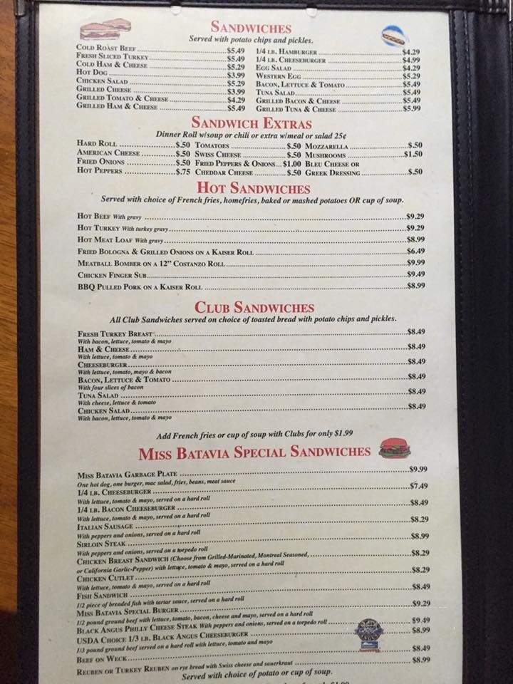 Miss Batavia Family Restaurant - Batavia, NY menu_pic