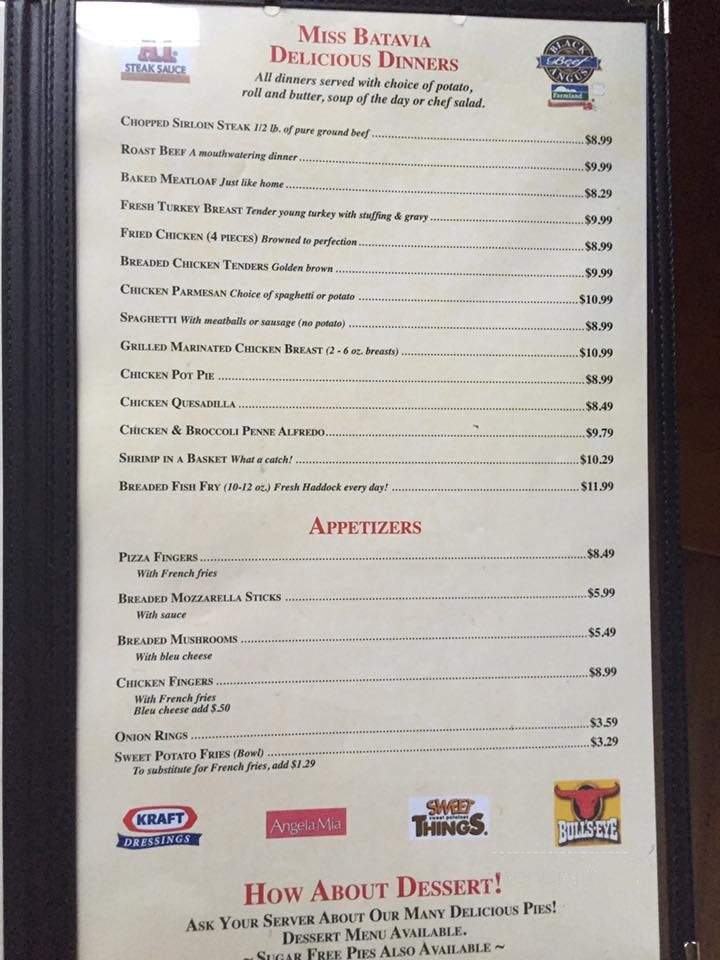 Miss Batavia Family Restaurant - Batavia, NY menu_pic