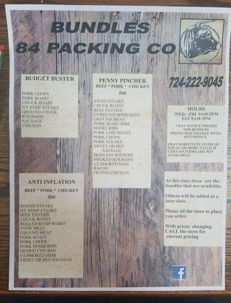Eighty Four Packing Co - Eighty Four, PA menu_pic