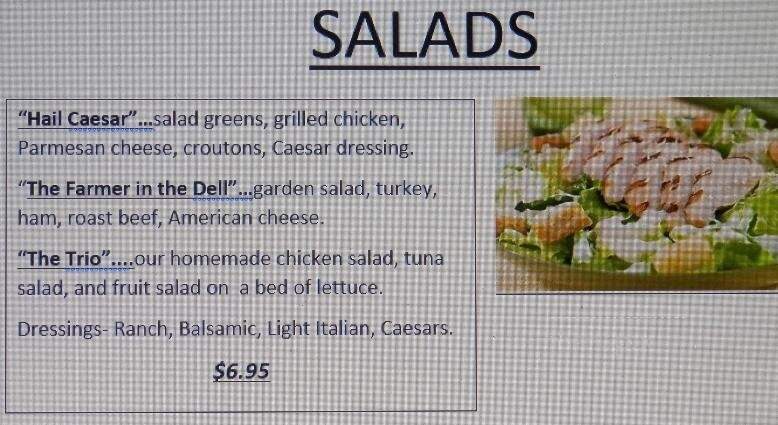 P J's Deli - Bridgeville, PA menu_pic