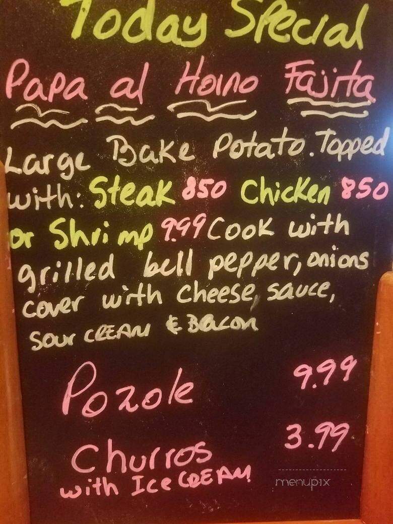 Pancho's Mexican Buffet - Maryville, TN menu_pic