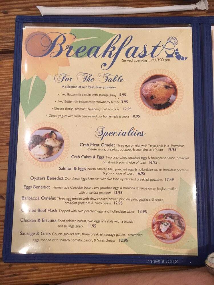 Sunflower Bakery - Galveston, TX menu_pic