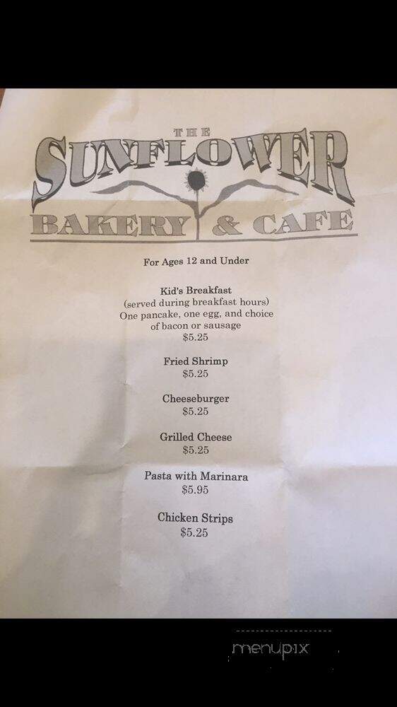 Sunflower Bakery - Galveston, TX menu_pic