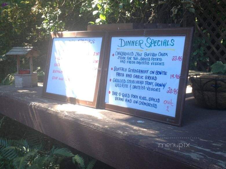 Buffalo Run Restaurant - Marblemount, WA menu_pic