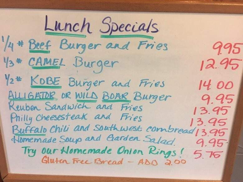 Buffalo Run Restaurant - Marblemount, WA menu_pic