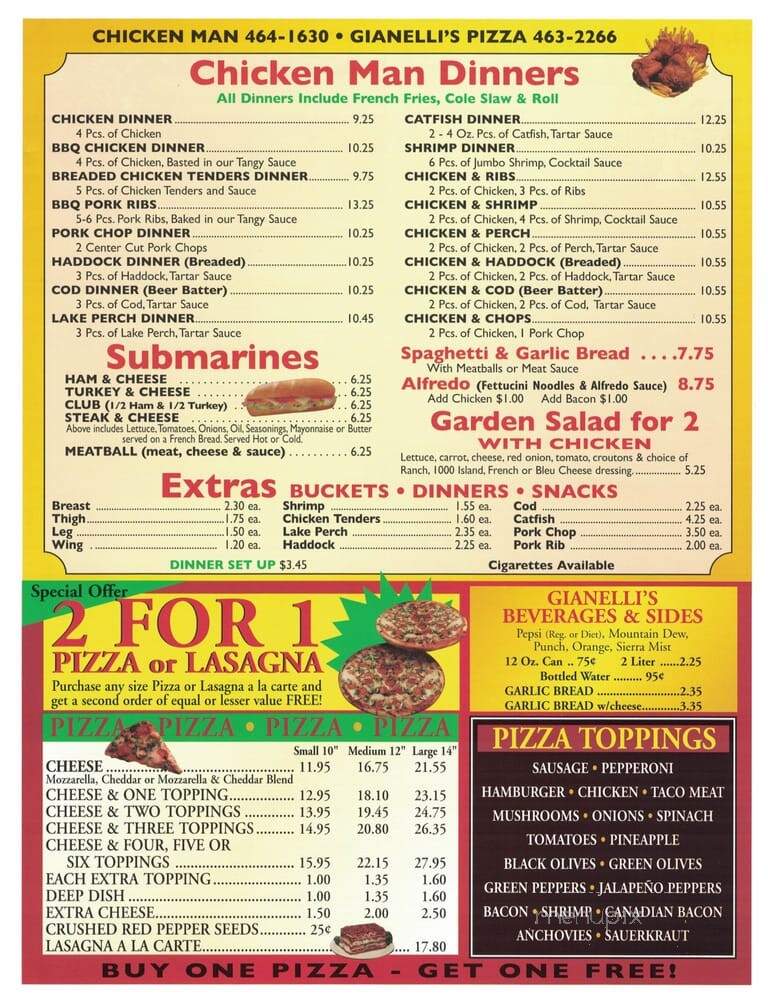 Chicken Man - Milwaukee, WI menu_pic