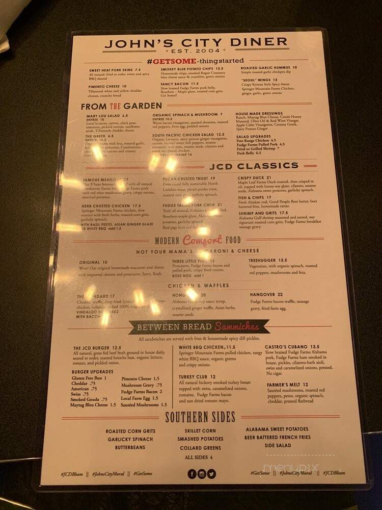 John's City Diner - Birmingham, AL menu_pic