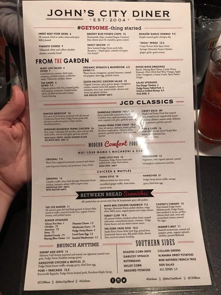 John's City Diner - Birmingham, AL menu_pic