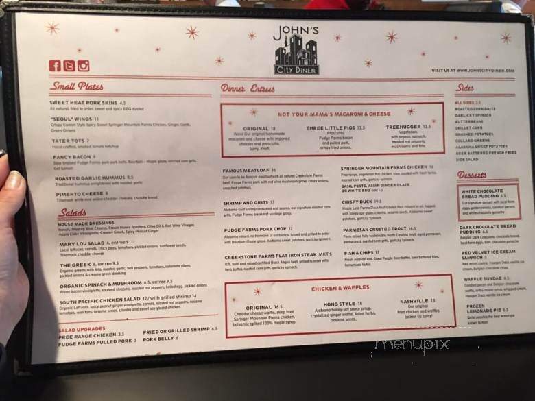 John's City Diner - Birmingham, AL menu_pic