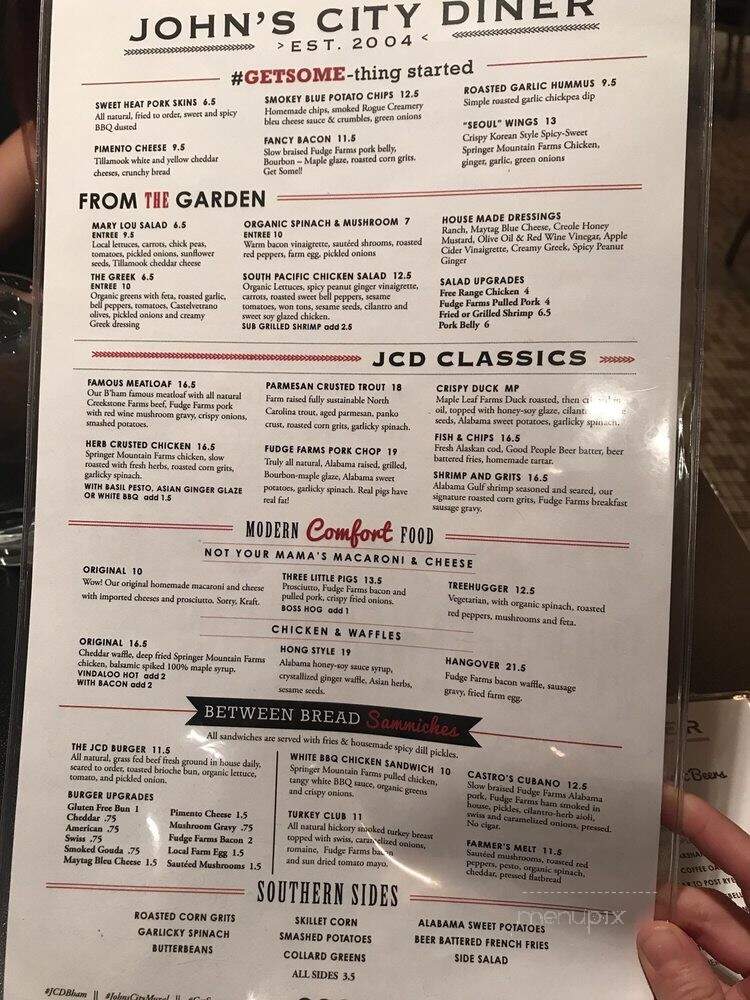John's City Diner - Birmingham, AL menu_pic