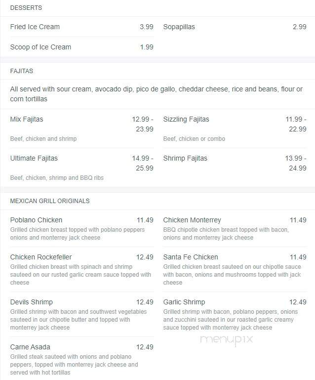 Colorado Grill - Hot Springs, AR menu_pic