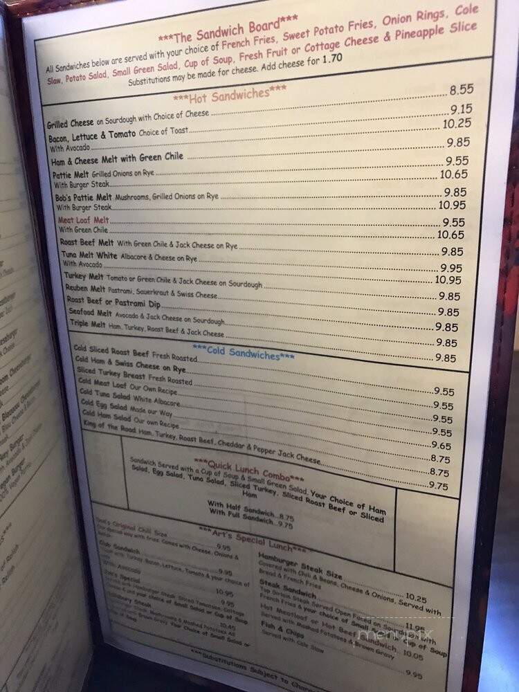 Art's Corner Cafe - Ventura, CA menu_pic