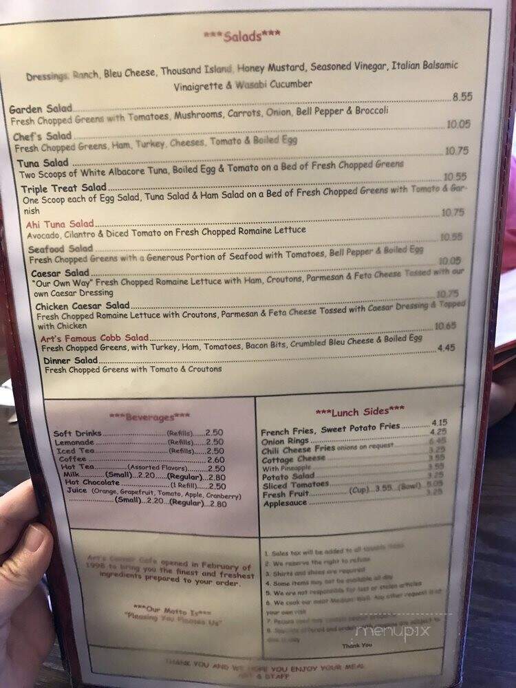 Art's Corner Cafe - Ventura, CA menu_pic