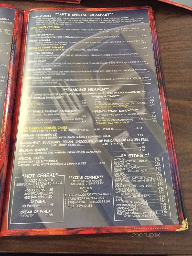 Art's Corner Cafe - Ventura, CA menu_pic