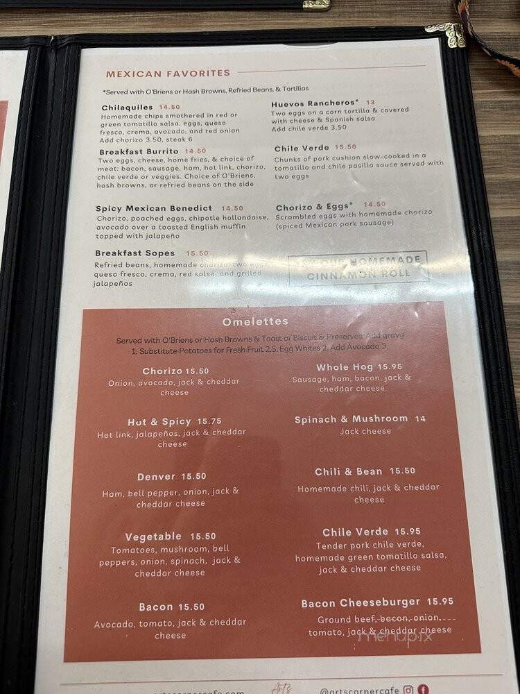 Art's Corner Cafe - Ventura, CA menu_pic