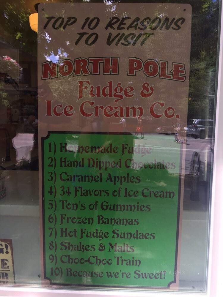 North Pole Fudge Co - Big Bear Lake, CA menu_pic