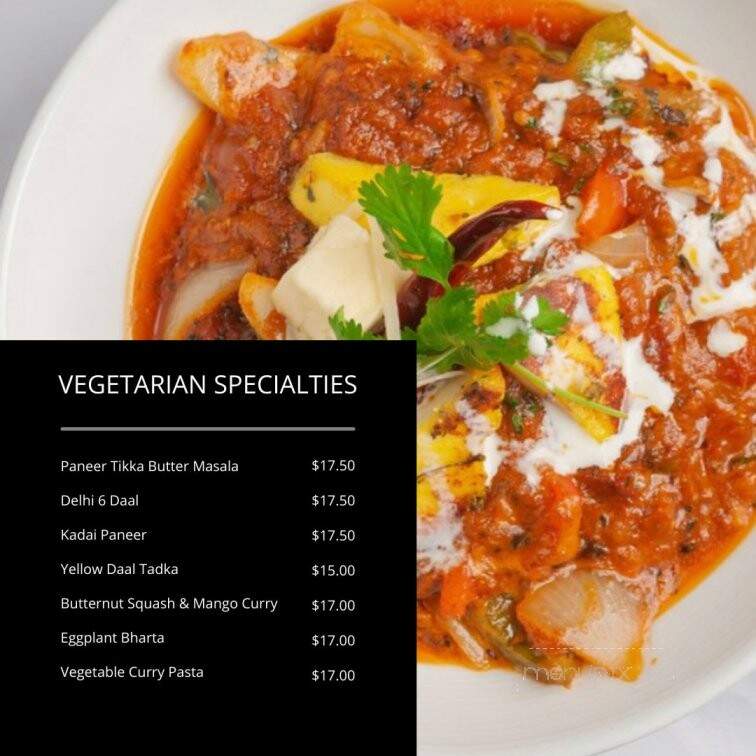 Delhi 6 Indian Bistro - Vancouver, BC menu_pic