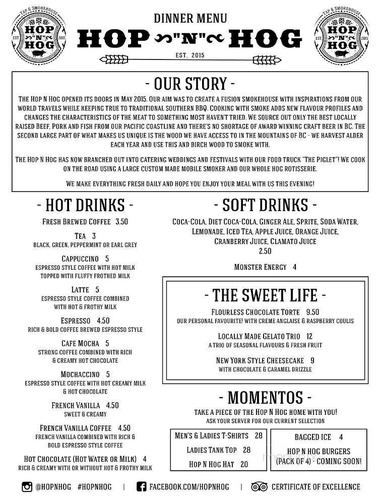Hop N Hog - Clearwater, BC menu_pic