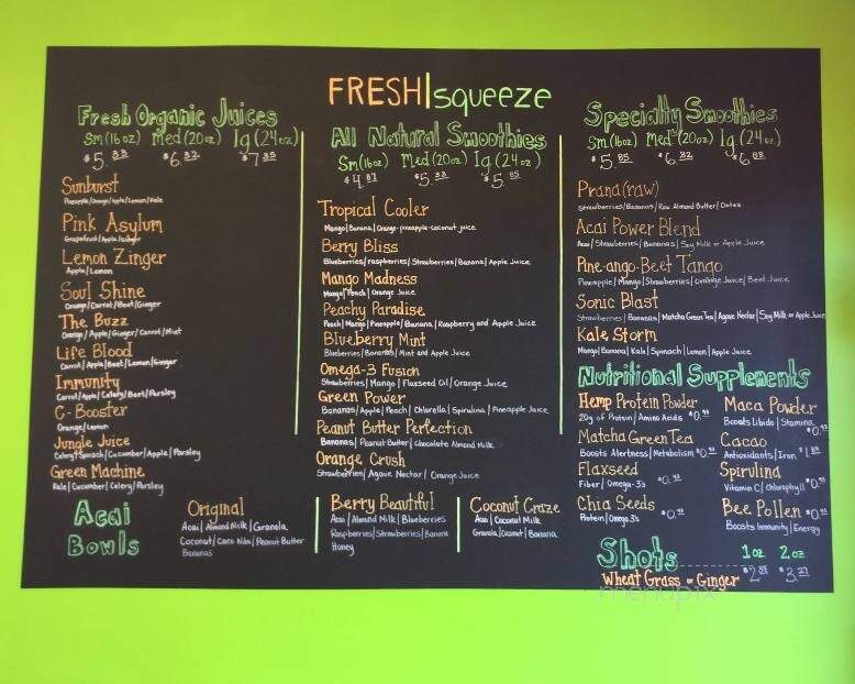 The Fresh Squeeze - Otsego, MN menu_pic