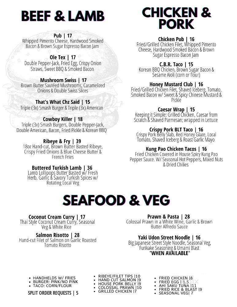 Cody's - Bridgeport, WV menu_pic