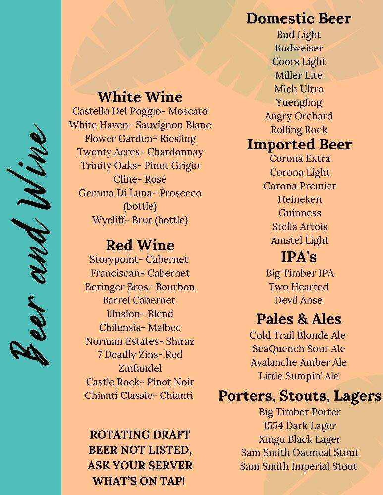 Cody's - Bridgeport, WV menu_pic
