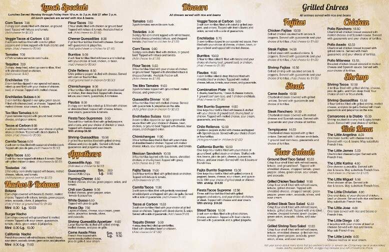 Angelina's Mexican Restaurant - Southgate, MI menu_pic