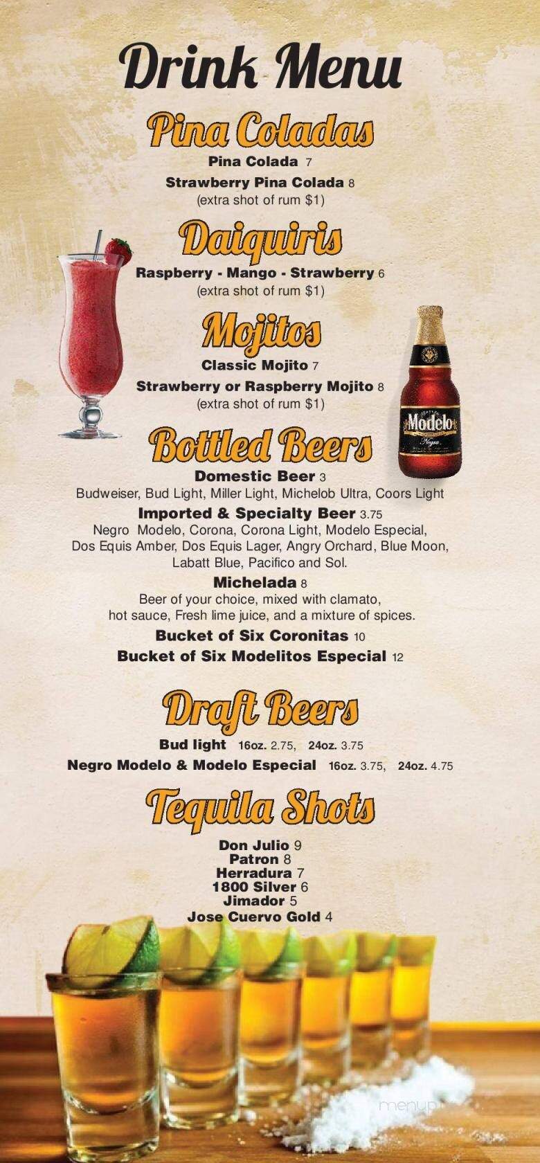 Angelina's Mexican Restaurant - Southgate, MI menu_pic