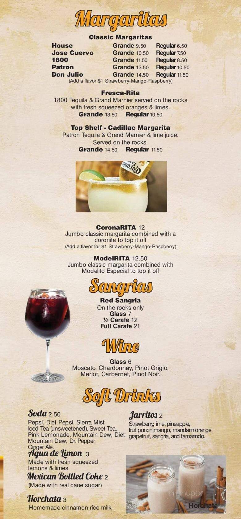 Angelina's Mexican Restaurant - Southgate, MI menu_pic