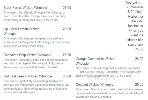 Wicked Whoopies - Freeport, ME menu_pic