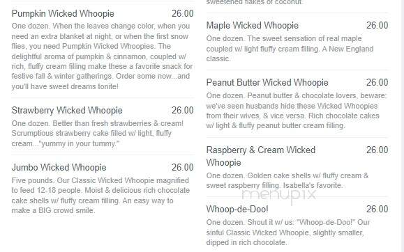 Wicked Whoopies - Freeport, ME menu_pic