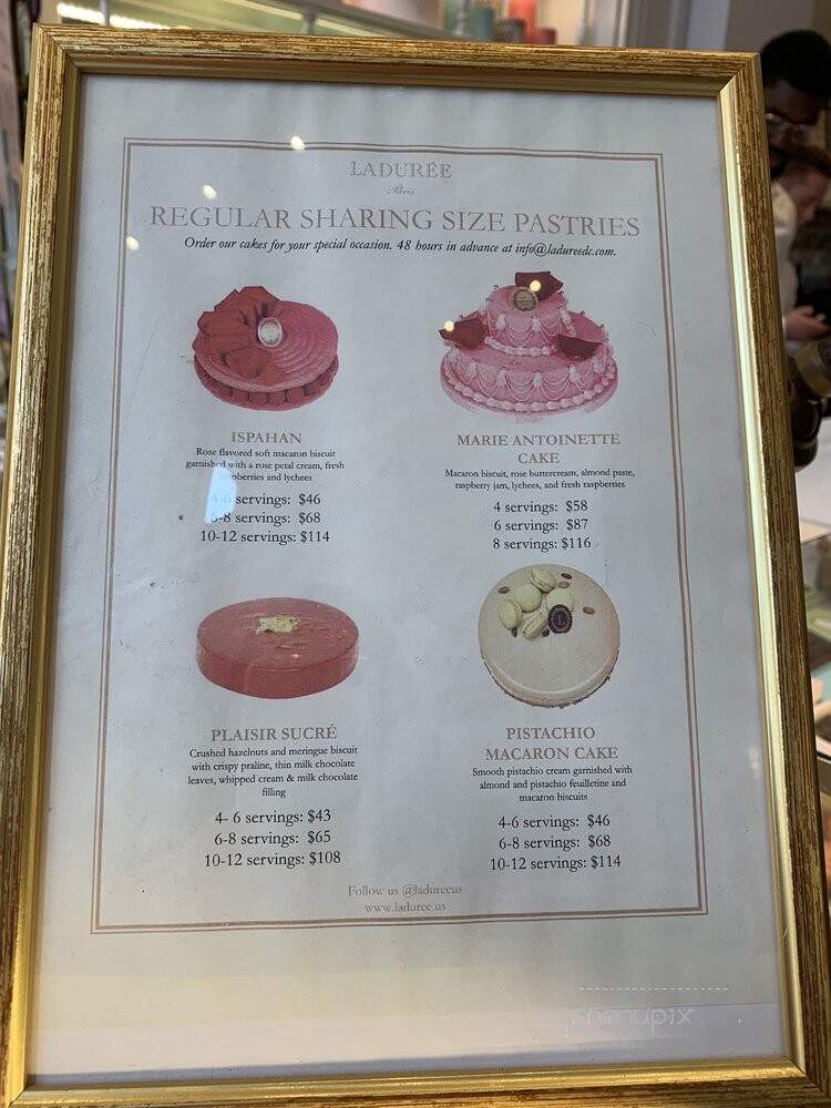 Laduree - Washington, DC menu_pic